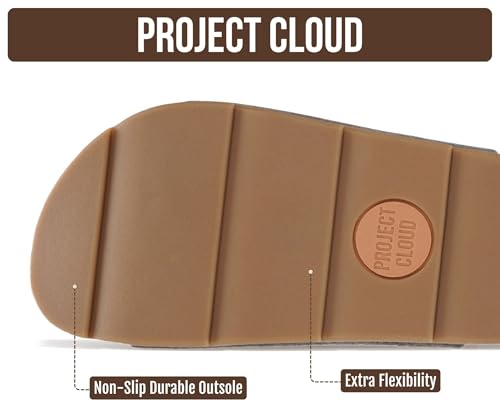 Image of Project Cloud 100% Genuine Leather Platform Sandals Women Footwear-Beach Essentials Summer Wedges with Plush and Soft Insole-Non Slip & Lightweight Wedge Sandals For Women 2026