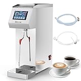 Vtsmax Commercial Milk Frother 2KW, Automatic Stainless Steel Steam Frother with Touch Control LED Display, 6 Temp Settings, External Water Bottle Compatible for Coffee Tea Shop (110-120V)