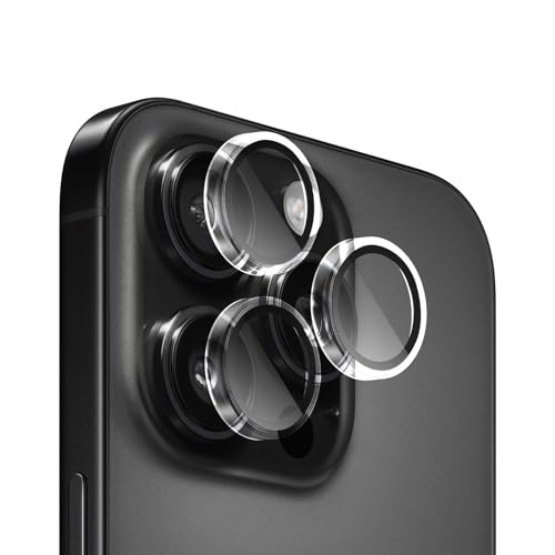 Image of GRIPP 3in1 Focal Camera Lens Protector for iPhone 16 Pro, iPhone 16 Pro Max / 17 Pro / 17 Pro Max / 15 Pro / 15 Pro Max, Transparent Ring, Ultra-Clear HD Glass, Easy Install - Transparent