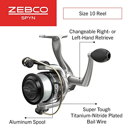 Zebco/Quantum, Spyn Spinning Reel, 10, 4.3:1 Gear Ratio, 18" Retrieve Rate, 3 Bearings, Right Hand, Clam Package,Spyn10.Cp3 #TOP1