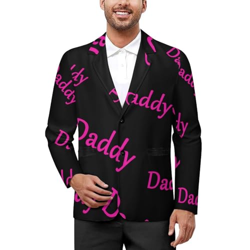 Gay Daddy Mens Blazer Lightweight Sport Coat Two Button Suit Jackets