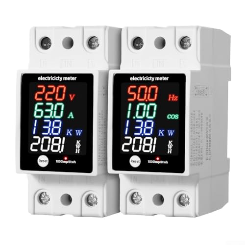 Tener medidor de electricidad para visualización de corriente alterna, factor de potencia, corriente digital, consumo de energía multiusos, 30400 V