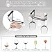 Yimerlen 7 Inch Black Wine Glass Rack, Under Cabinet Wine Glass Holder, Metal Stemware Rack Hanger for Kitchen Storage (4 Pack)