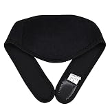 Fußwärmer Elektrisch Real Selbstbeheizte Nackenbandage 9 STÜCKE Magnete Selbstbeheizte Nackenstütze Tragbare warme Nackenstütze für den Haushalt Beheizbare Fleecejacke Damen (Black, One Size)