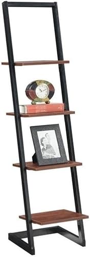 Miniatura 5 de Convenience Concepts Designs2Go - Estantería con escalera de 4 niveles, color blanco Blanco,Negro/Cerezo,Abedul sintético/negro,Blanco