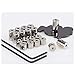 Benavvy 40pcs Metal Pin Backs Locking Pin Keepers Locking Clasp with Wrench & Storage Case (Two Sizes, Silver)