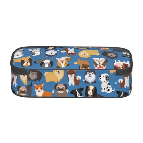Image of Cute Dog Puppy Pencil Case Organizer Big Capacity Pencil Pouch Stationery With Zipper School Supplies Pencil Bag For Girls Boys Office, j56tsd
