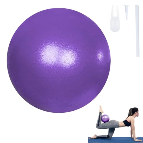 Keratobleem Kleiner Pilates Ball, Gymnastikball Klein,25 cm Rutschfester Fitnessball,mit aufblasbarem Strohhalm,Weicher Yoga Ball für Bauch und Schultertraining Balance Sport Pilates-Lila Keratobleem Kleiner Pilates Ball, Gymnastikball Klein,25 cm Rutschfester Fitnessball,mit aufblasbarem Strohhalm,Weicher Yoga Ball für Bauch und Schultertraining Balance Sport Pilates-Lila
