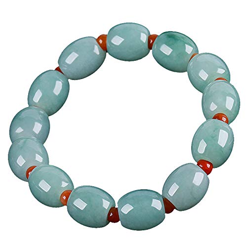 Bracelet en jade birman naturel style cargo pour femme avec certificat WBYSFR