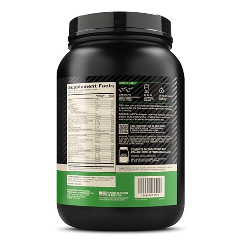 Optimum Nutrition Serious Mass Weight Gainer Protein Powder, Vanilla, 3LB - image 8