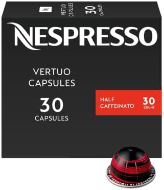 Nespresso Vertuo, Half Caffeinato, Mild Roast, 30-Count Coffee Pods