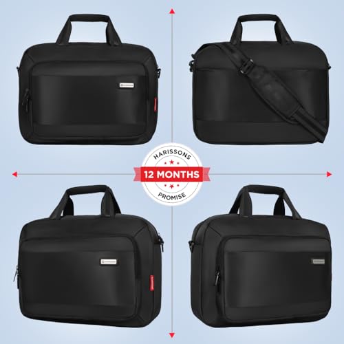 Image of HARISSONS Luminix Laptop Messenger Bag | 12L | Fits 15.6 inch Laptop | 1000D + Twill PU Coated Polyester | Business, Travel & Everyday Use | Durable, Organized & Professional