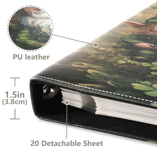 Álbum de fotos scrapbook autoadhesivo con cubierta de cuero PU, 3 anillos, 40 páginas, tamaño 8x10 para recuerdos miniatura 4