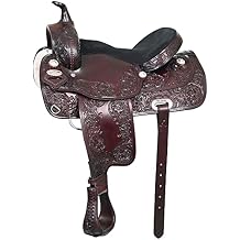 HILASON Western Draft Horse Trail Pleasure American Leather Saddle | for Horses