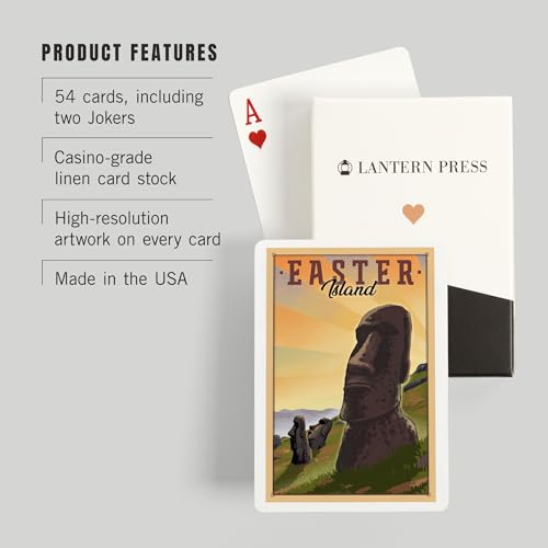 Baraja Poker Easter Island con 52 naipes miniatura 3