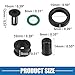 A ABSOPRO Fuel Injector O Rings Seals with Micro Filters Fuel Injector Repair Kit for Acura Integra 1996-2001 for Acura TL 1997-1998 Rubber Black (Set of 4)