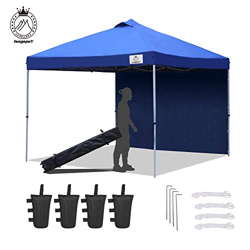 IsagapoY Pop up 10x10 Canopy Tent Compact Canopy, Portable Shade Instant Folding Better