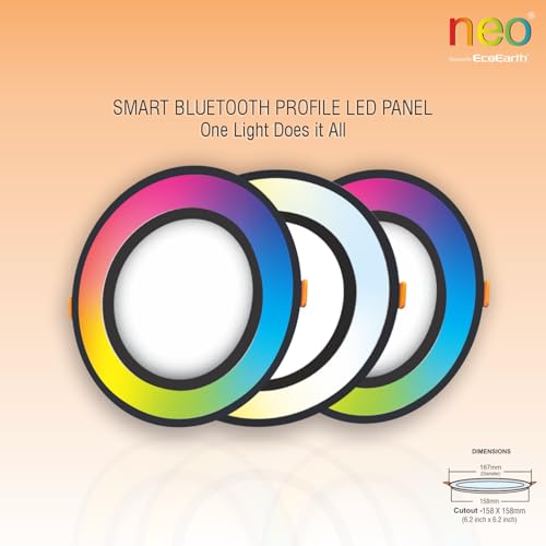 Image of EcoEarth Neo Bluetooth Smart Profile Led Panel | 10 Watt (Round, 4)