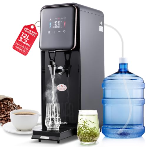 Image of Hot Water Dispenser, 1600W Commercial Hot Water Boiler with Dual Water Inlet Options (Water Pump and Water Source Connection), 50L(13Gal) /H Large Hot Beverage Dispenser, 12L
