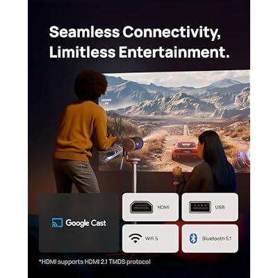 XGIMI MoGo 4 2025 NEW Portable Projector with PowerBase Stand & M.LanPanda Portable Canvas Bag Grey