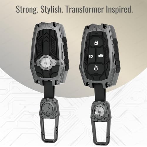 Image of Metal Keycover for Punch, Harrier, Altroz, Nexon, New Safari, Bolt, Tiago, Tigor 4 Button Smart Key