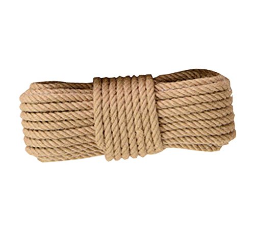 Corda for bondage, corda da giardino, corda di iuta 20 metri (65 piedi) 14 mm corda di canapa for confezioni regalo di artigianato artistico