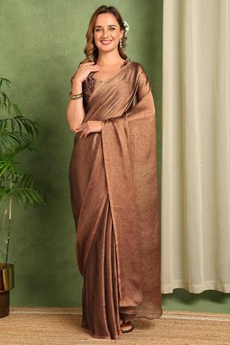 Image of MIRCHI FASHION Women Saree | Chiffon Batik Printed Breathable Regular Use Sari with Blouse