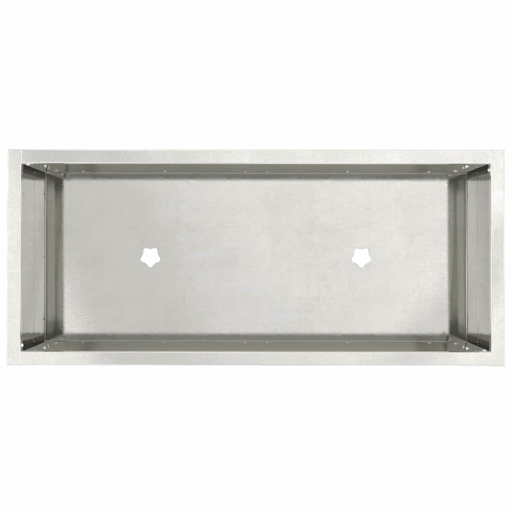 Hothingwell Podwyższona taca ogrodowa srebrna 60x26x45 cm stal nierdzewna | Nowoczesna konstrukcja, odporna na warunki atmosferyczne, łatwa do czyszczenia, prosty montaż za pomocą śrubokręta