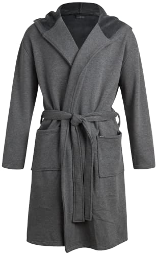 Eddie Bauer Mens Hooded Robe - Luxury Robe with Hood and Pockets | Fleece Bathrobe