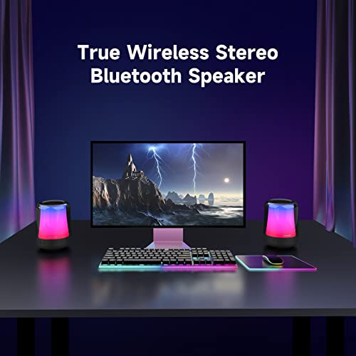 Zealot Bluetooth Speaker, Portable Bluetooth Speaker With 11 Colors Lights, 24W Loud Hd Stereo Sound, Super Bass Wireless Speaker,V5.2 Bluetooth, Dual Pairing,Tf Card/Usb/Aux For Party,Home,Outdoor #TOP4
