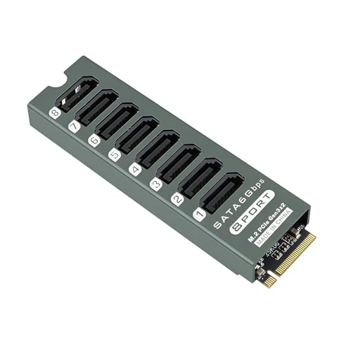 Tarjeta de expansión de almacenamiento PCIe a SATA3 eficiente para ocho discos internos 6