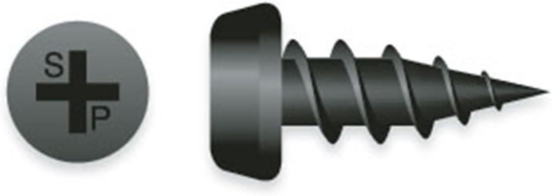 (10000) 6x7/16 Phillips Pan Head Black Phosphate Coated Framing Screw #137998