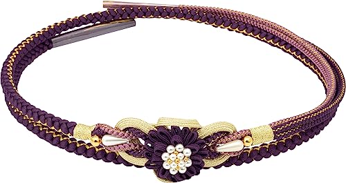 振袖用 帯締め 帯〆 13cm レース リボンチャーム 選べる7色 ホワイト