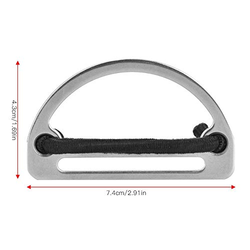 Alomejor Fibbia con Anelli a D per Sub Immersione