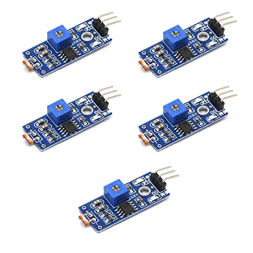 JZK 5x Photorwiderstand Sensormodul Digital Lichtintensität Sensor Modul Licht Helligkeit Detektor Modul Licht Helligkeit Sensor