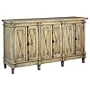 Sunset trading cottage 70 arrow credenza driftwood brown solid mahogany wood fully assembled sideboard  urban country home decor