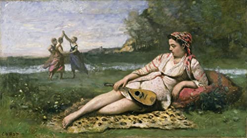 Cuadro abstracto de Jean-Baptiste Camille Corot en lienzo de 60x90cm para dormitorio