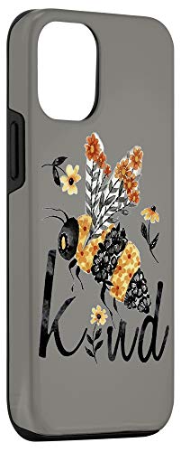 Iphone 12/12 Pro Cool Bee Kind Case Flower Funny Bumble Bee Women Girls Case #TOP2