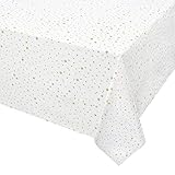 Homemaxs Tablecloth Plastic Vinyl Table Cloth, 4 Pack Disposable Waterprooof Fitted Elastic Stretch Rectangle Table Covers for Parties Thanksgiving Christmas Wedding, Birthday-54