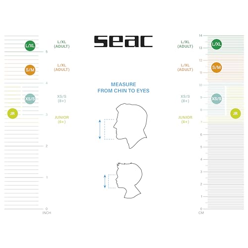 SEAC Magica Máscara de Snorkel Full Face cómoda para caras pequeñas miniatura 4