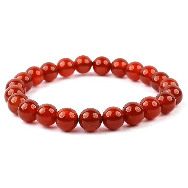 Image of Reiki Crystal Products Natural Crystal Stone 8 mm Round Bead Bracelet for Men & Women | Stretchable Gemstone Bracelet for Meditation, Yoga, Reiki & Daily Wear