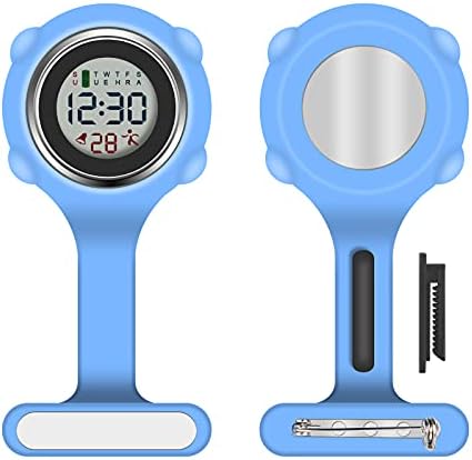 Krankenschwester Taschenuhr Mit Katzen Motiv - Weiße Quarzuhr Für Medizinisches Personal