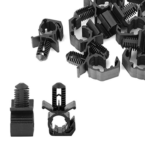 Image of X AUTOHAUX 22.8mm Black Plastic Car Wiring Harness Retainer Clip for Ford