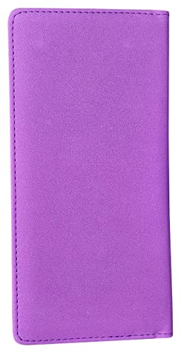 Acclaim Rigid Lawn Bowls Bowling Scorecard Holder Lightly Padded Plain Colour Sparkle Finish 23 cm x 11 cm with Spring Clip & Pen Loop (Purple) - Image 4