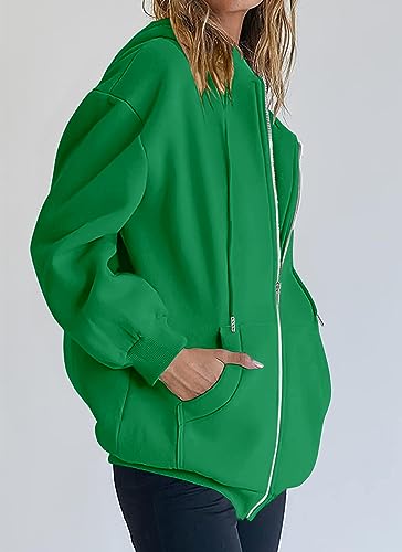 Image of PRETTYGARDEN Women's Fall Zip Up Hoodies Sweatshirts