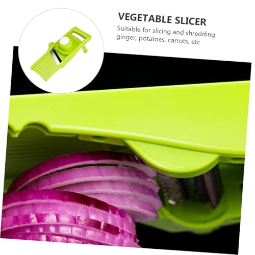 Cortadora manual para verduras y papas con mango verde miniatura 3