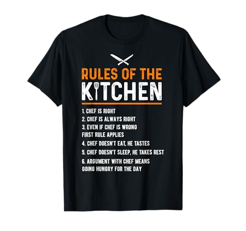 Rules Of The Kitchen Funny Master Cook Restaurant Chef Blague T-Shirt