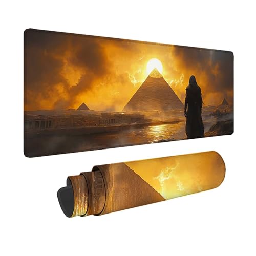 Tapis de souris gamer jaune de haute précision avec texture pyramide 3mm