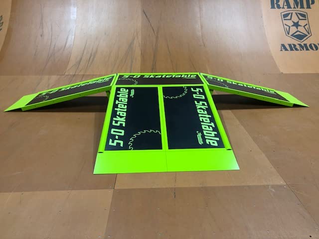 Ramptech 5-0 Pyramid Combo (5 - Skate Tables) Weatherproof, Heavy-Duty Indoor and Outdoor Skateboard Ramp - Portable, Modular, Expandable, Connectable Skateboard ramp