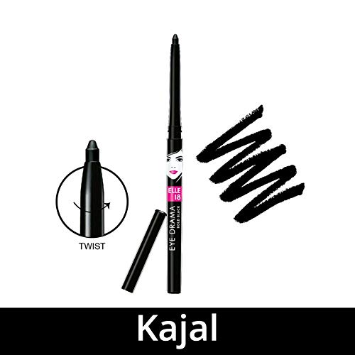 Elle 18 Kajal Pencil Love Combo - Black (Pack Of 2) Matte Finish - Image 3